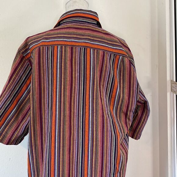 NWOT The Territory Ahead Orange Striped Button Down Shirt - Picture 6 of 13